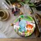 8 Ct. Zoo Animals Round Dessert Plates 7" Colorful Paper Plates for Jungle & Safari Party Themes
